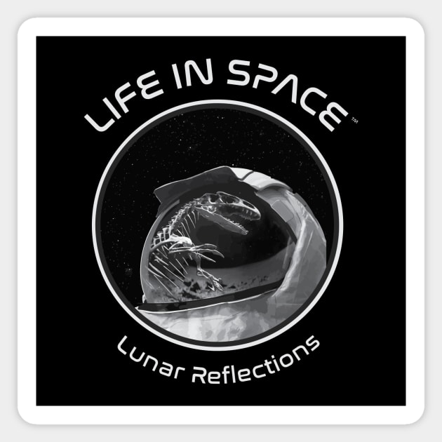 Life in Space: Lunar Reflections Sticker by photon_illustration